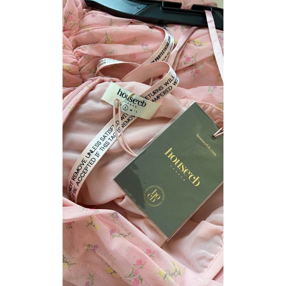 Rare House CB Ella Pink Floral Mini Dress small - Picture 10 of 11